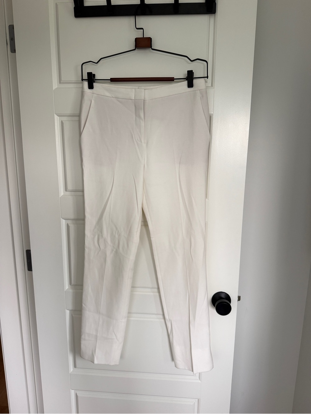 BCBGMaxAzria Cream Tailored Straight-Leg Pants